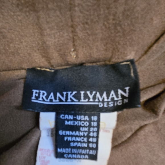 Frank Lyman Brown Flared Paneled Midi Skirt Women’s Size 18 Made in Canada - Picture 3 of 3